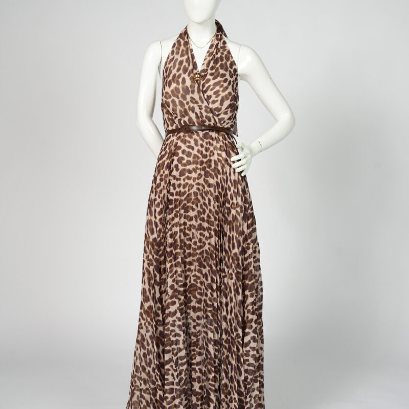 Cheetah Print Halter Dresss