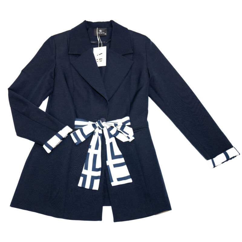 Navy Blue Blazer With Tie