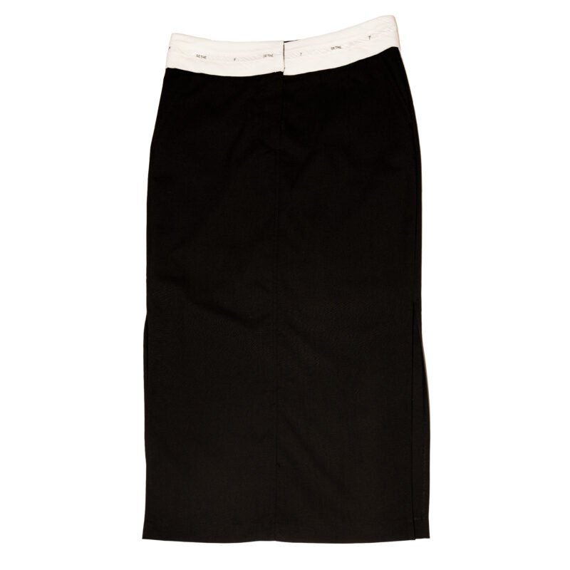 Black Skirt With White Trim