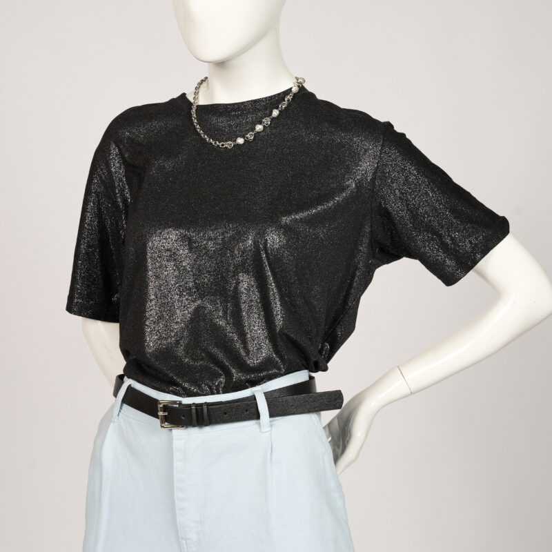 Black Tee With Glitter Speeks