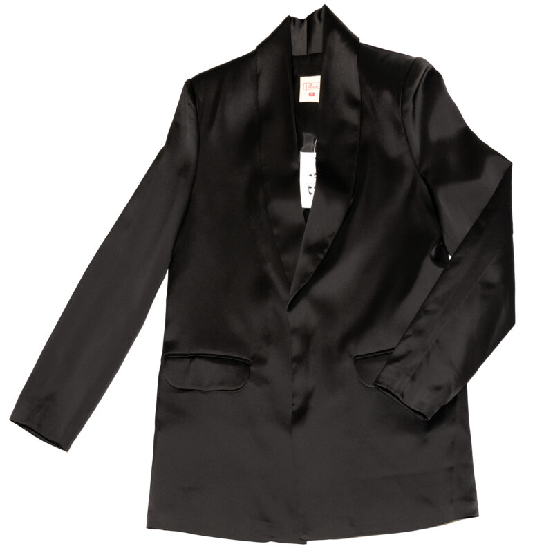 Silk Black Blazer