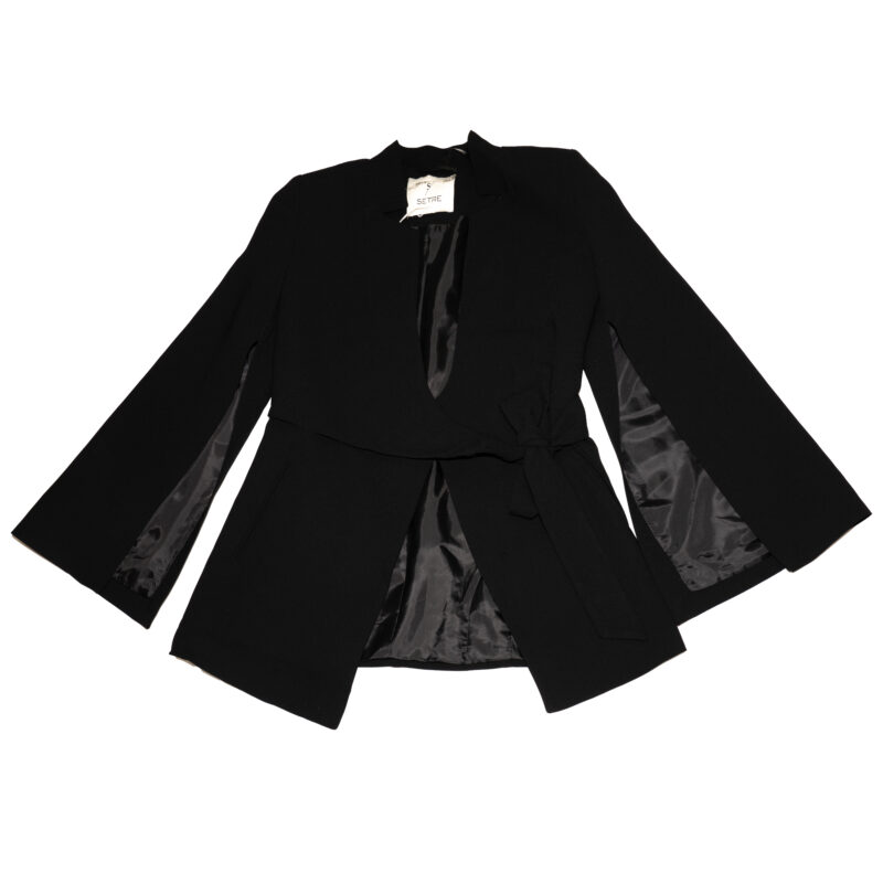 Open Sleeve Tie Blazer