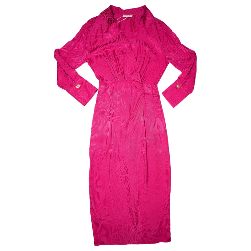 Long Sleeve Fushia Dress