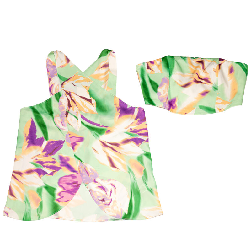 Flower Design Sleeveless Top