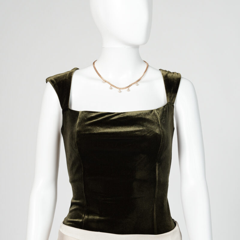Green Velvet Top