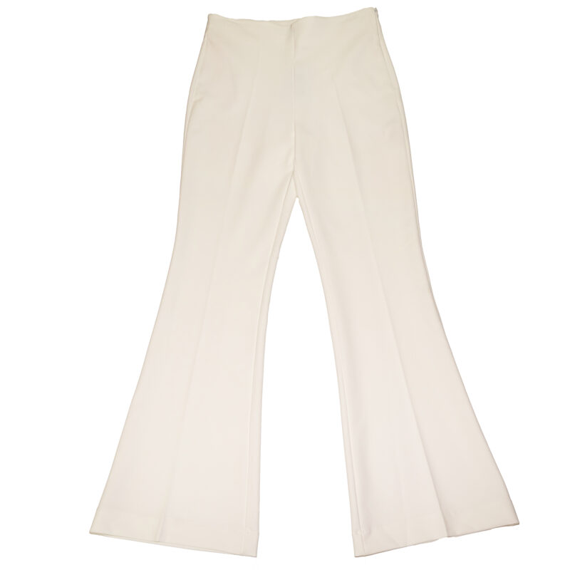 White Straight Wide Leg Pants
